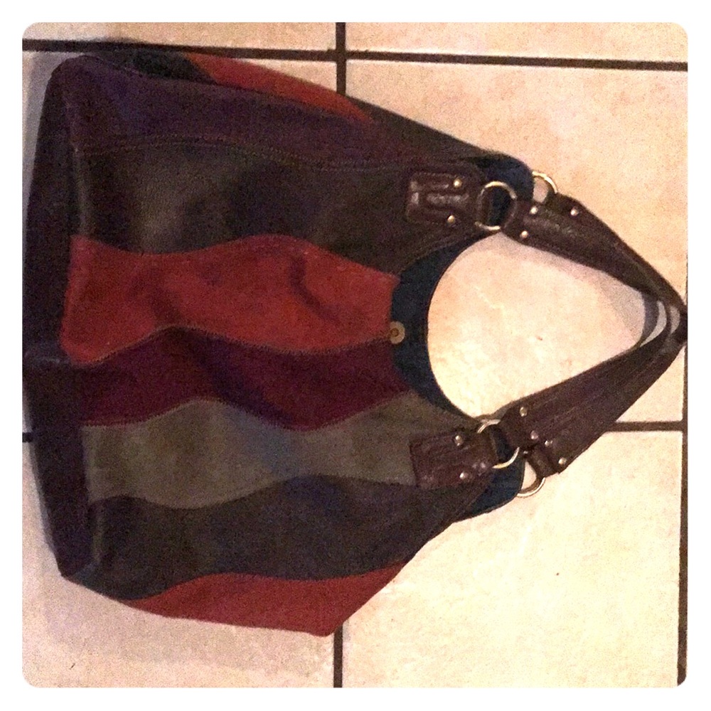 Multicolor purse with leather ! Great condition!
